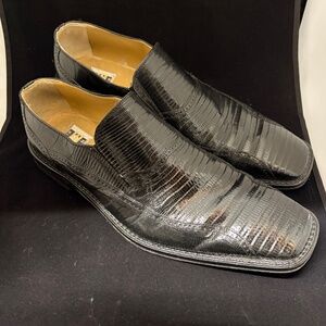 Black David Eden Genuine Snakeskin Shoes – Men’s Size 10.5